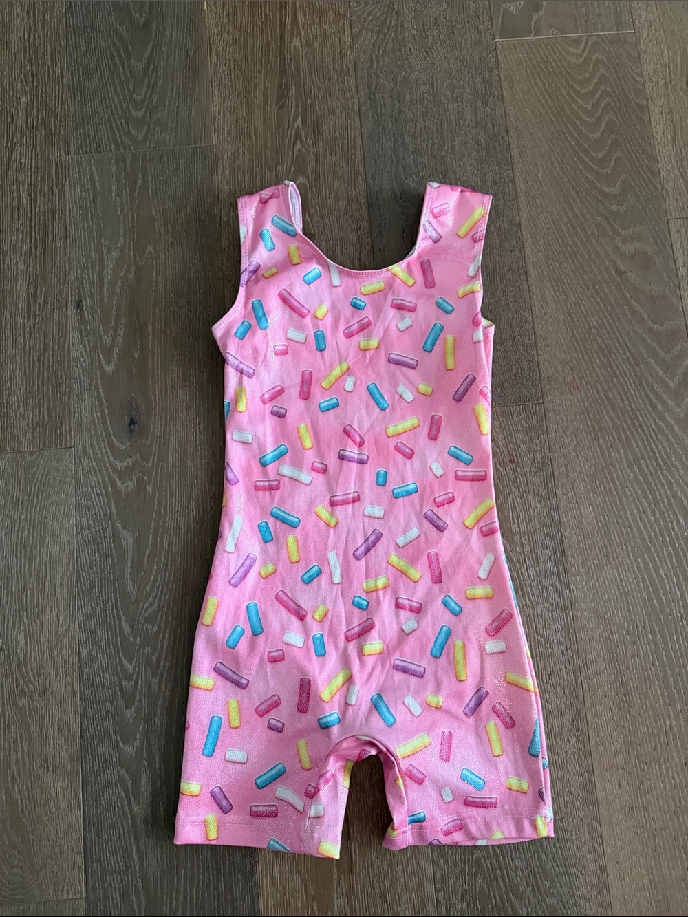 Girls sprinkle gymnastics leotard. Size:140 (10) gently Used.